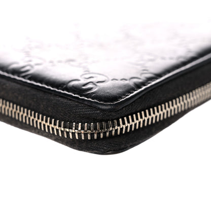 Gucci Guccissima Large Twins Zip Around Wallet Black 13 of 19