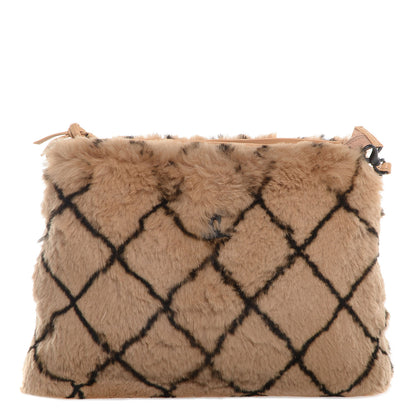 Chanel Lapin Fur Quilt Pattern Handbag Beige 1 of 8
