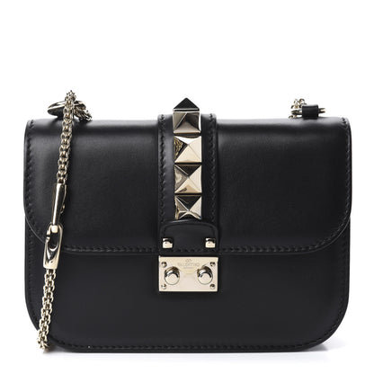 Valentino Garavani Vitello Small Glam Lock Rockstud Flap Black 1 of 10