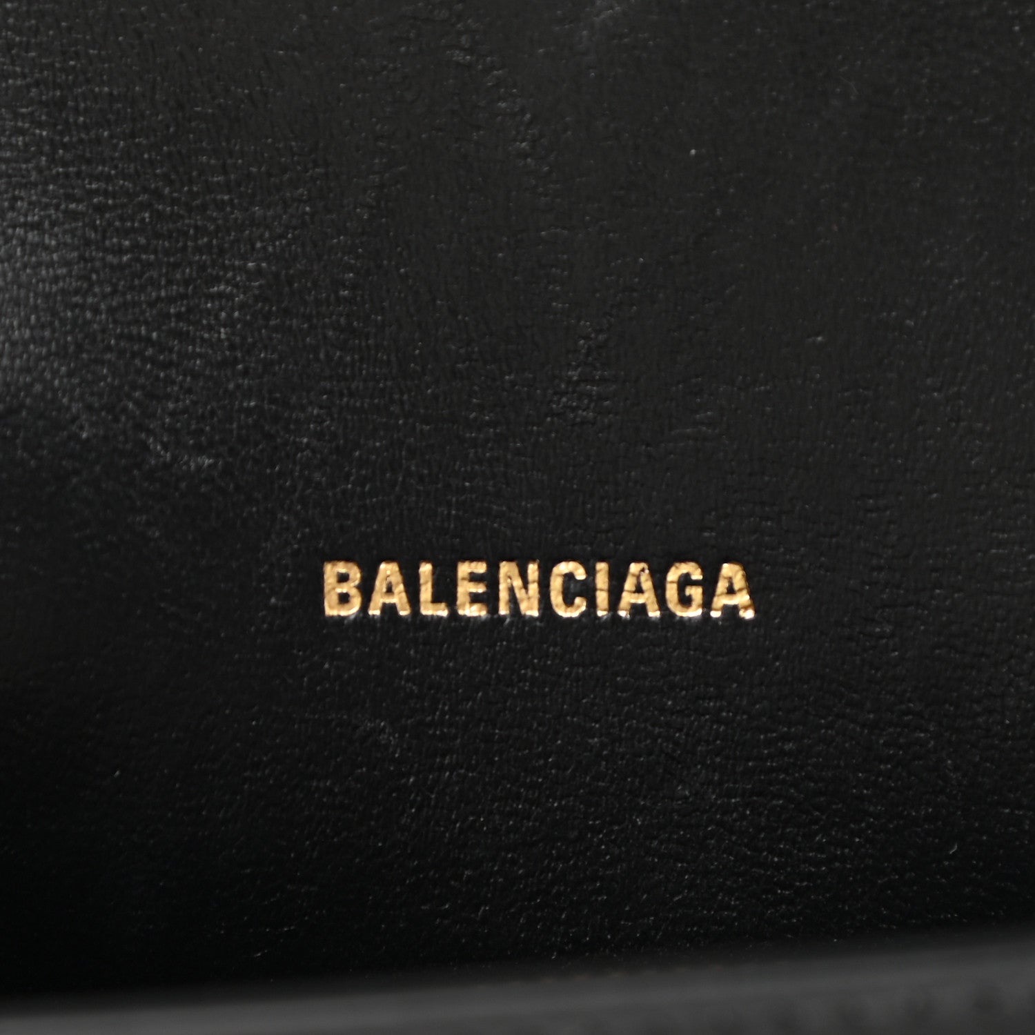 Balenciaga Shiny Box Calfskin Hourglass Chain Cardholder Black 6 of 9