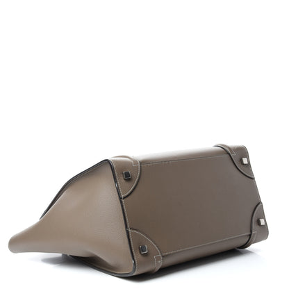 Celine Drummed Calfskin Mini Luggage Souris 4 of 13