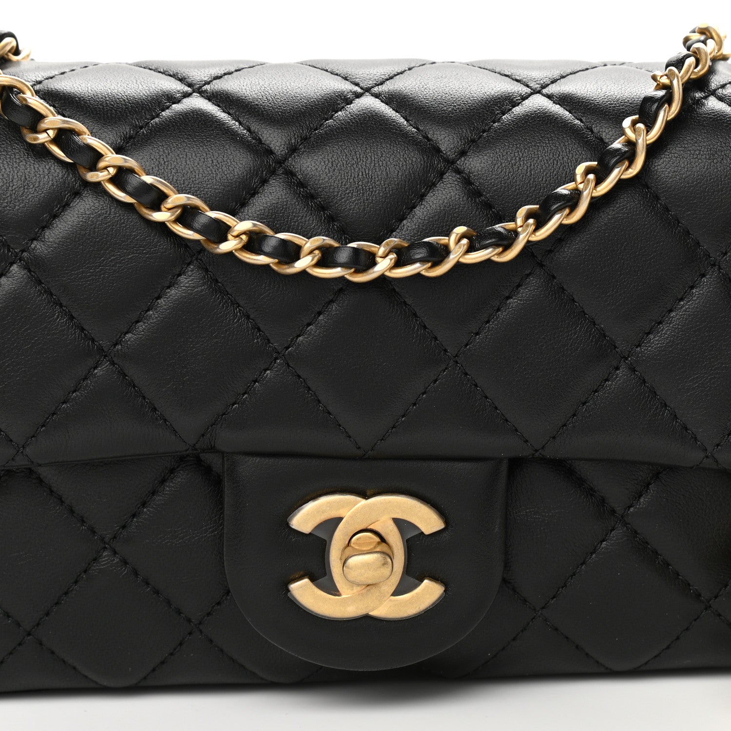 Chanel Lambskin Quilted Mini Rectangular Pearl Crush Flap Black 8 of 10