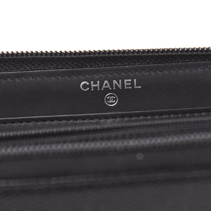 Chanel Caviar Large Timeless CC Zip Around Wallet Black 6 of 9