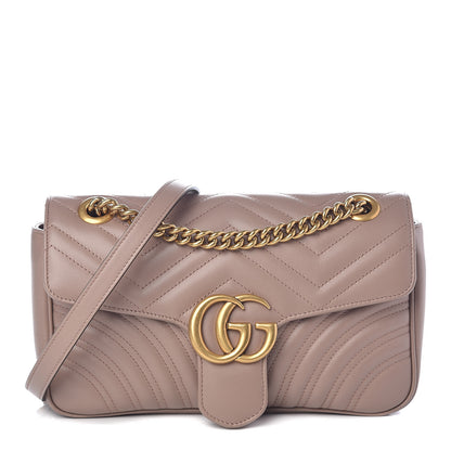 Gucci Calfskin Matelasse Small GG Marmont Shoulder Bag Porcelain Rose 1 of 9