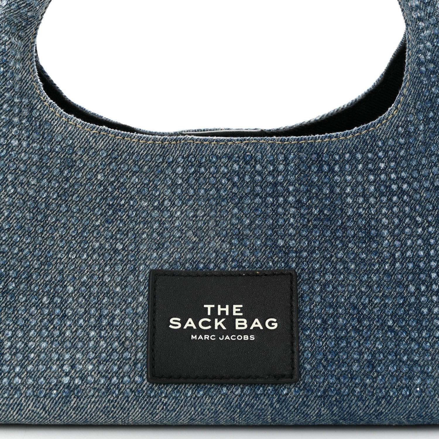 Marc Jacobs Denim Crystal Mini The Sack Bag Light Blue 8 of 10