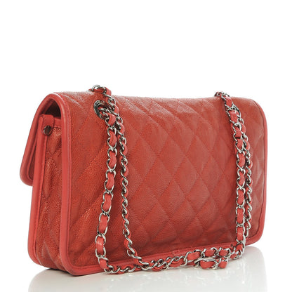 Chanel Caviar Quilted Medium French Riviera Flap Red 3 of 10