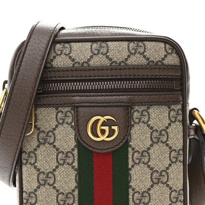 Gucci GG Supreme Monogram Web Mini Ophidia Messenger Brown 8 of 10