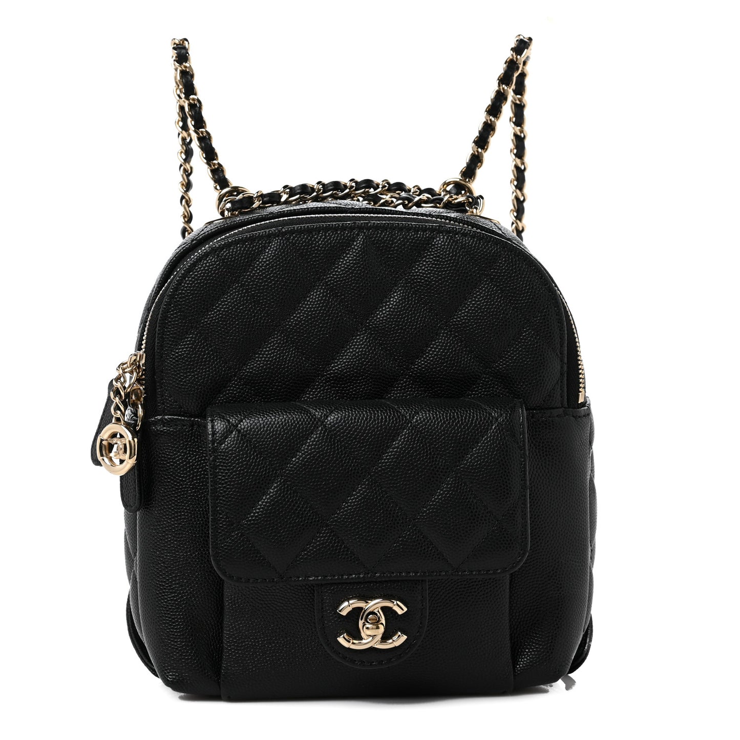 Caviar Quilted Small CC Day Backpack Black