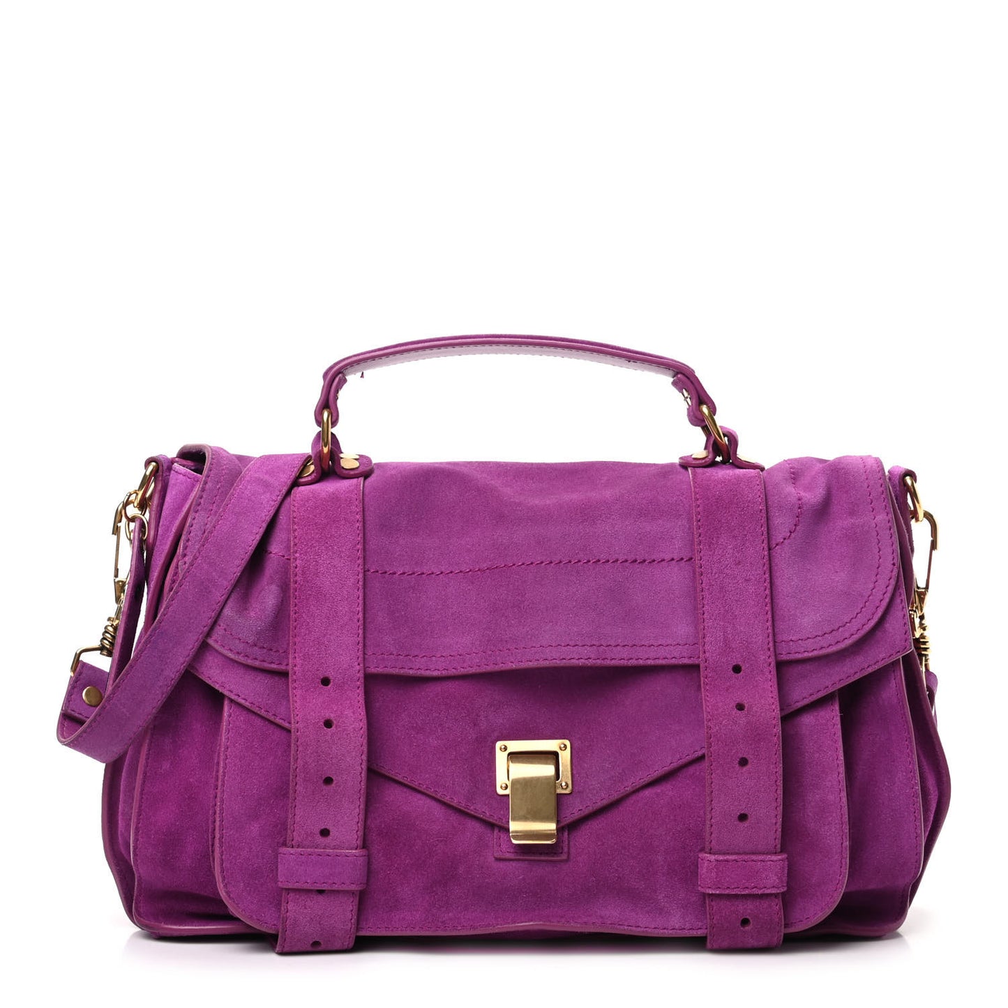 Suede Medium PS1 Satchel Grape