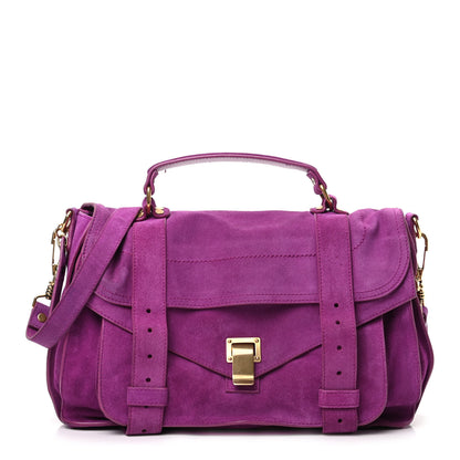 Proenza Schouler Suede Medium PS1 Satchel Grape 1 of 9