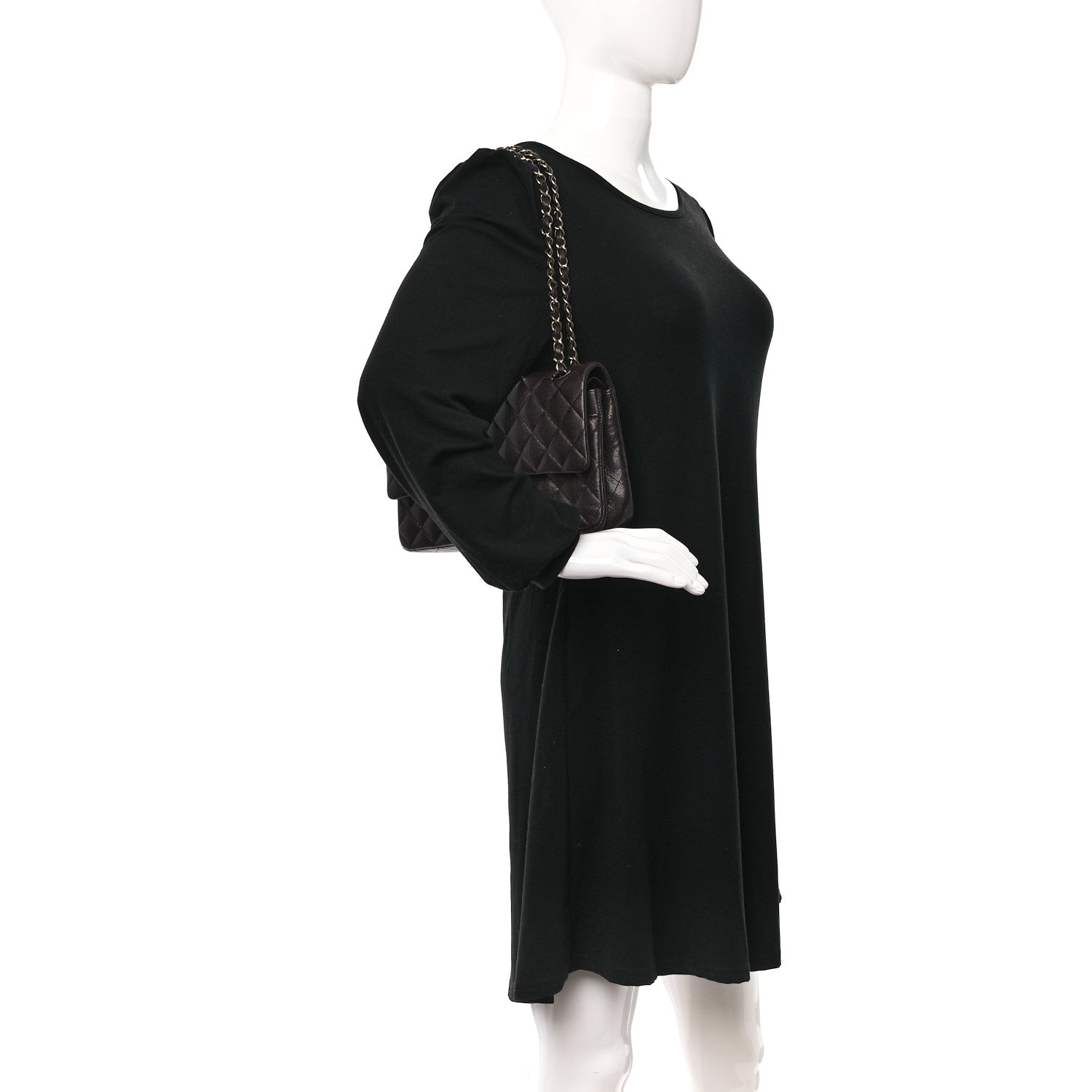 Chanel Caviar Quilted Small Double Flap Dark Brown 2 of 10