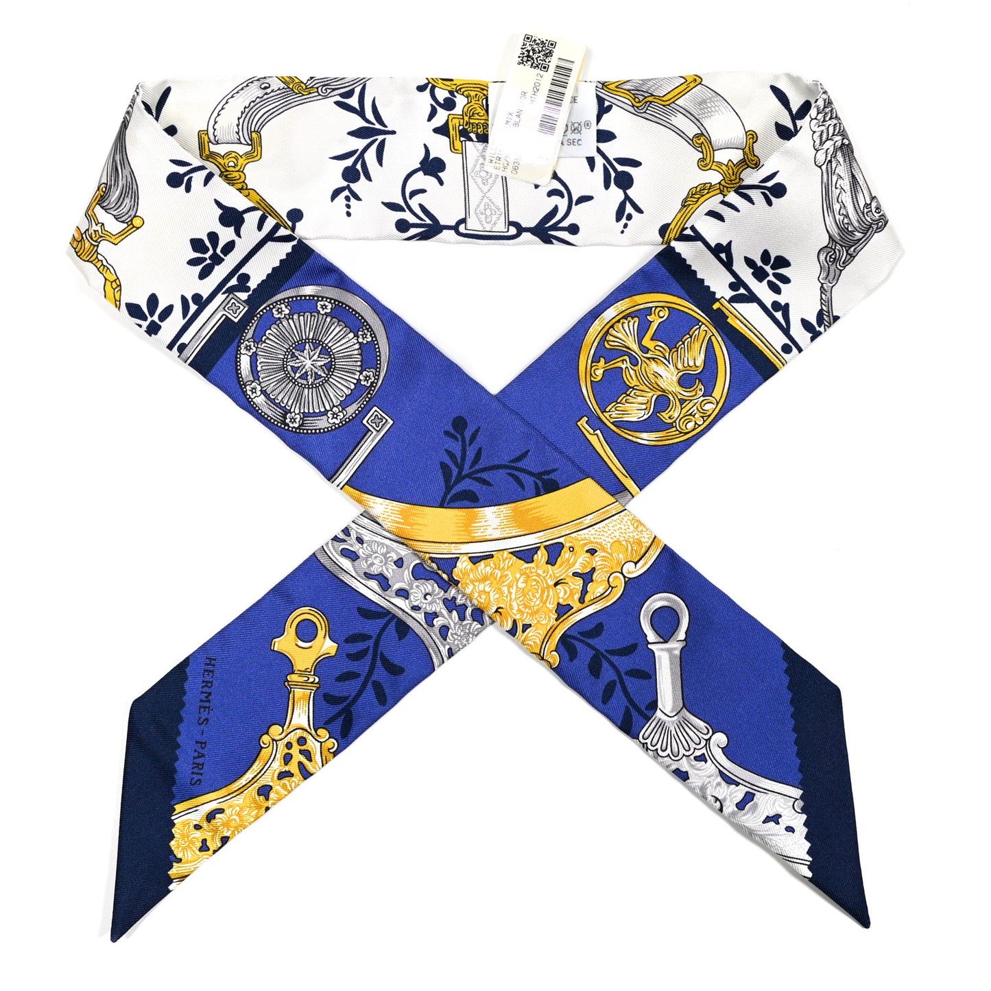 Silk Etriers Remix Twilly Marine White Or