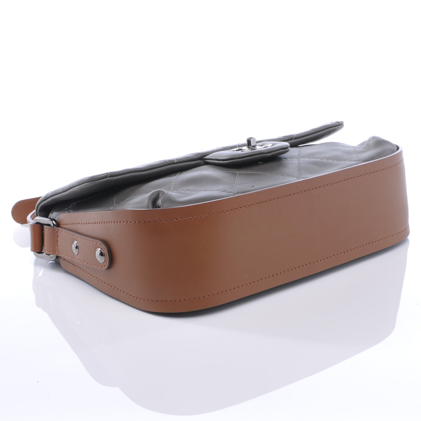 Calfskin Country Chic Cross Body Flap Grey