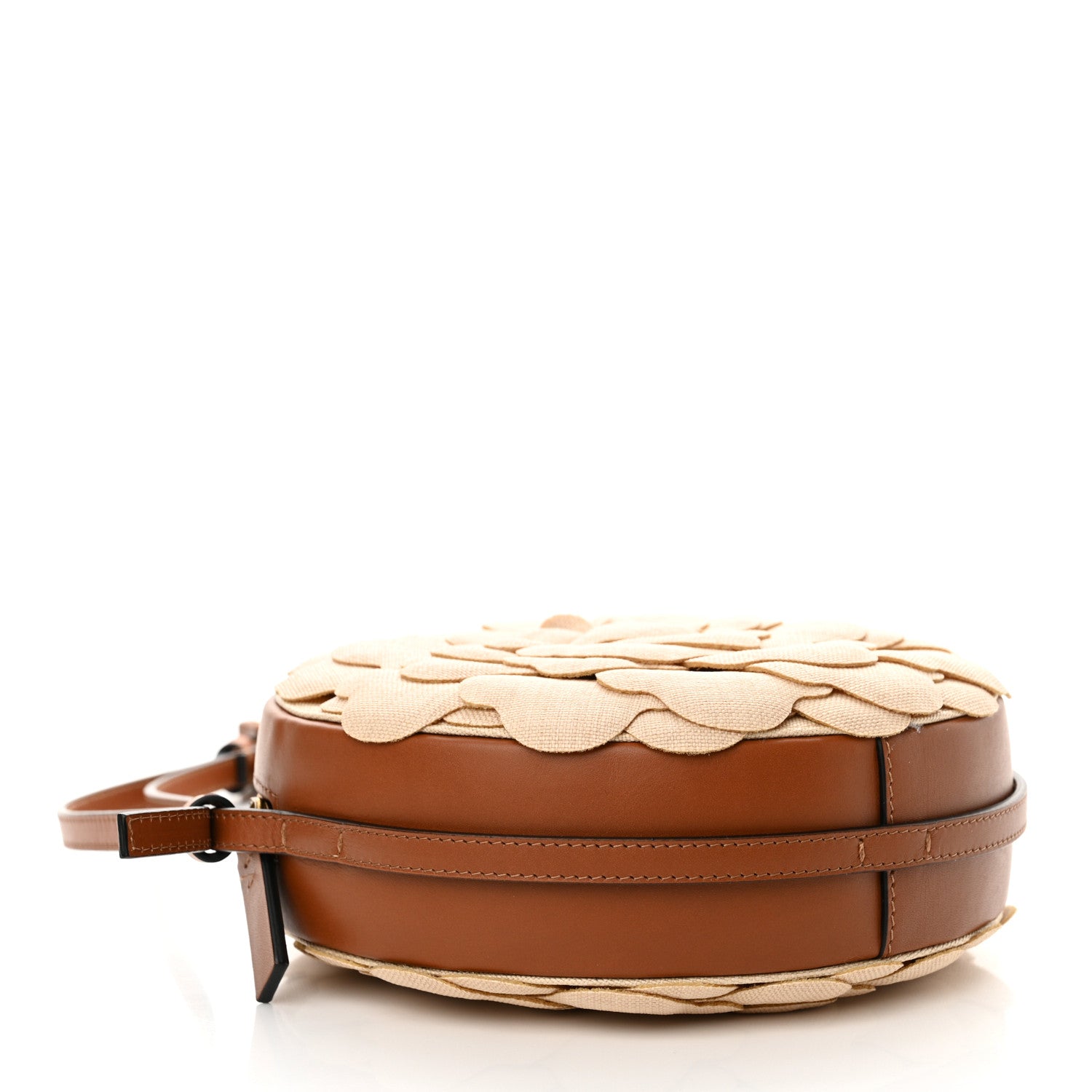 Valentino Garavani Canvas Calfskin Atelier 03 Rose Edition Round Crossbody Bag Natural 4 of 10