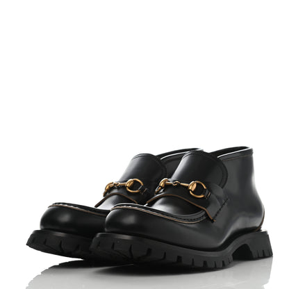 Gucci Cordovan Lux Mens Harald Horsebit Ankle Boots 9.5 Black 3 of 9