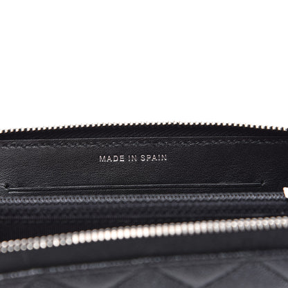 Chanel Iridescent Caviar Quilted Medium Zip Around Wallet Black 6 of 9