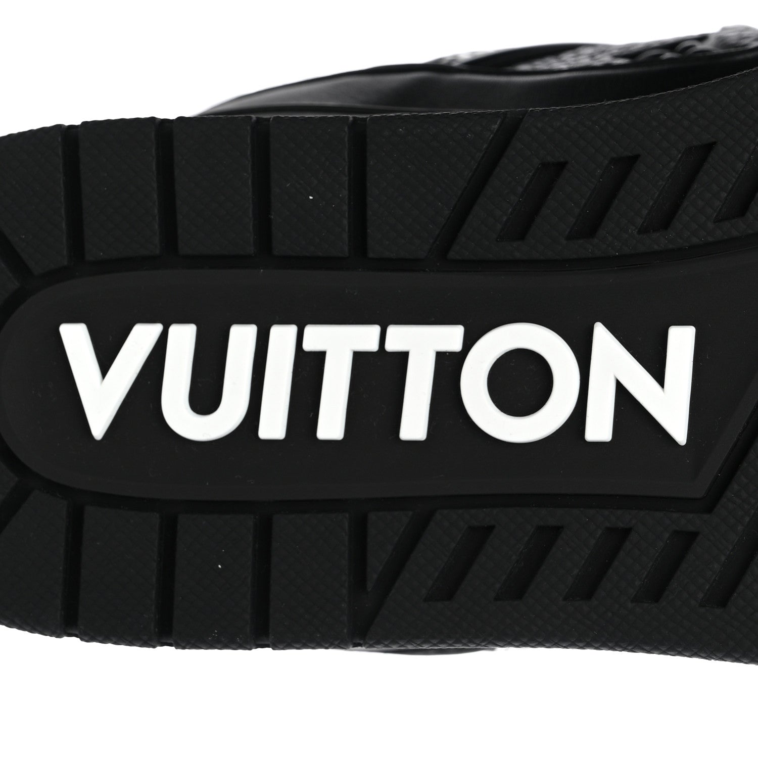 Louis Vuitton Calfskin Embossed Monogram Mens LV Trainer Sneakers 8.5 Black 9 of 10