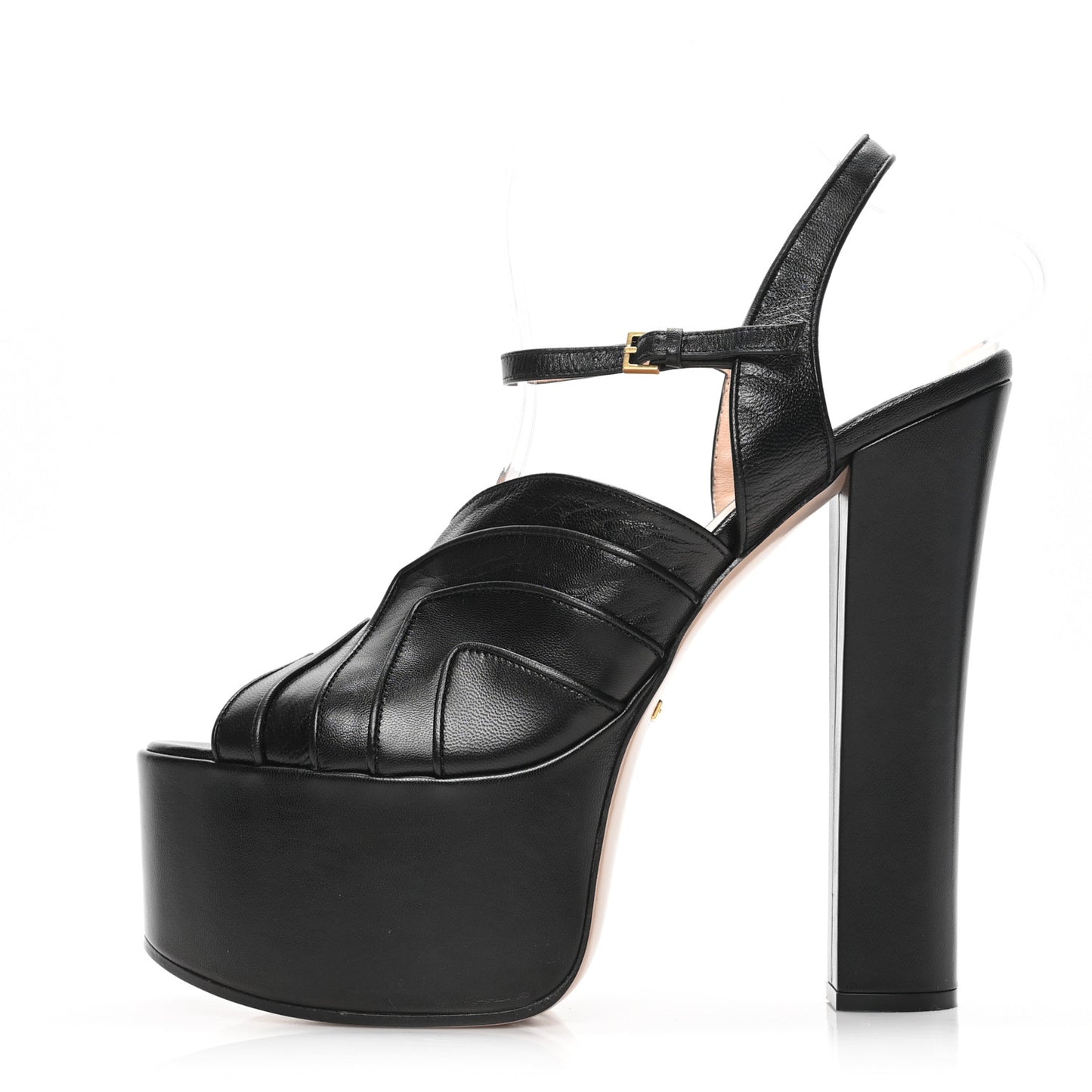 Malaga Kid Keyla Platform Slingback Sandals 40.5 Black