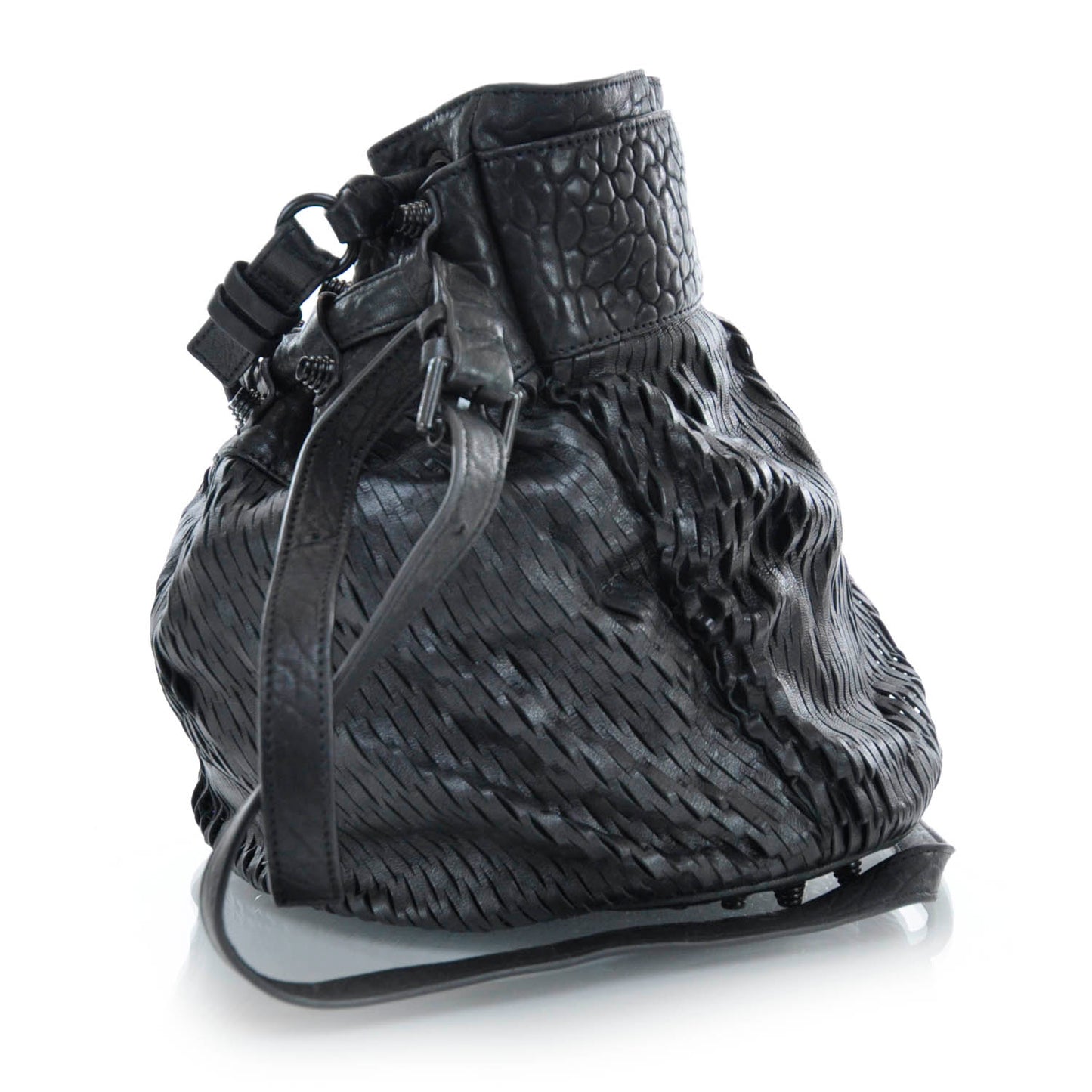 Leather Laser Cut Diego Black