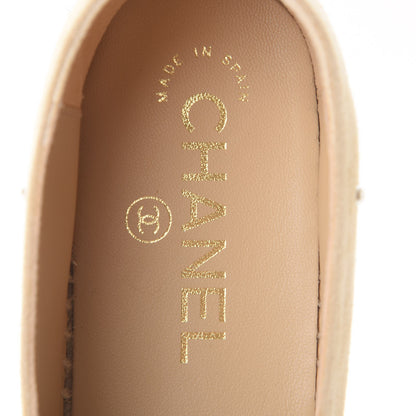 Chanel Suede Pearl CC Espadrilles 40 Beige Black 8 of 11