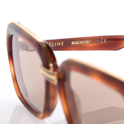 Celine Acetate Square Sunglasses CL40050U Havana 5 of 6