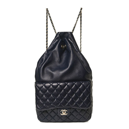 Chanel Lambskin Quilted Large In Seoul Backpack Navy 1 of 9