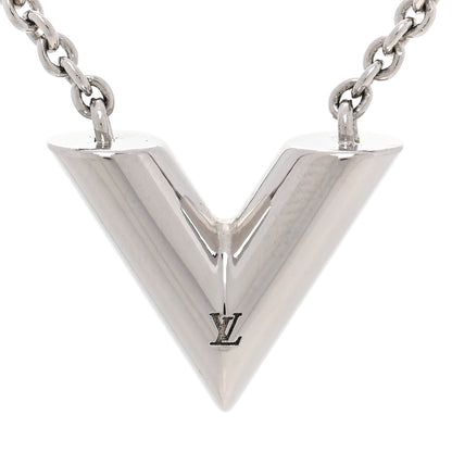 Louis Vuitton Metal Essential V Supple Necklace Silver 4 of 7