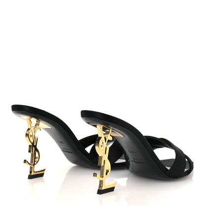 Saint Laurent Crepe Satin Crystal Opyum Mules 39.5 Black 5 of 12
