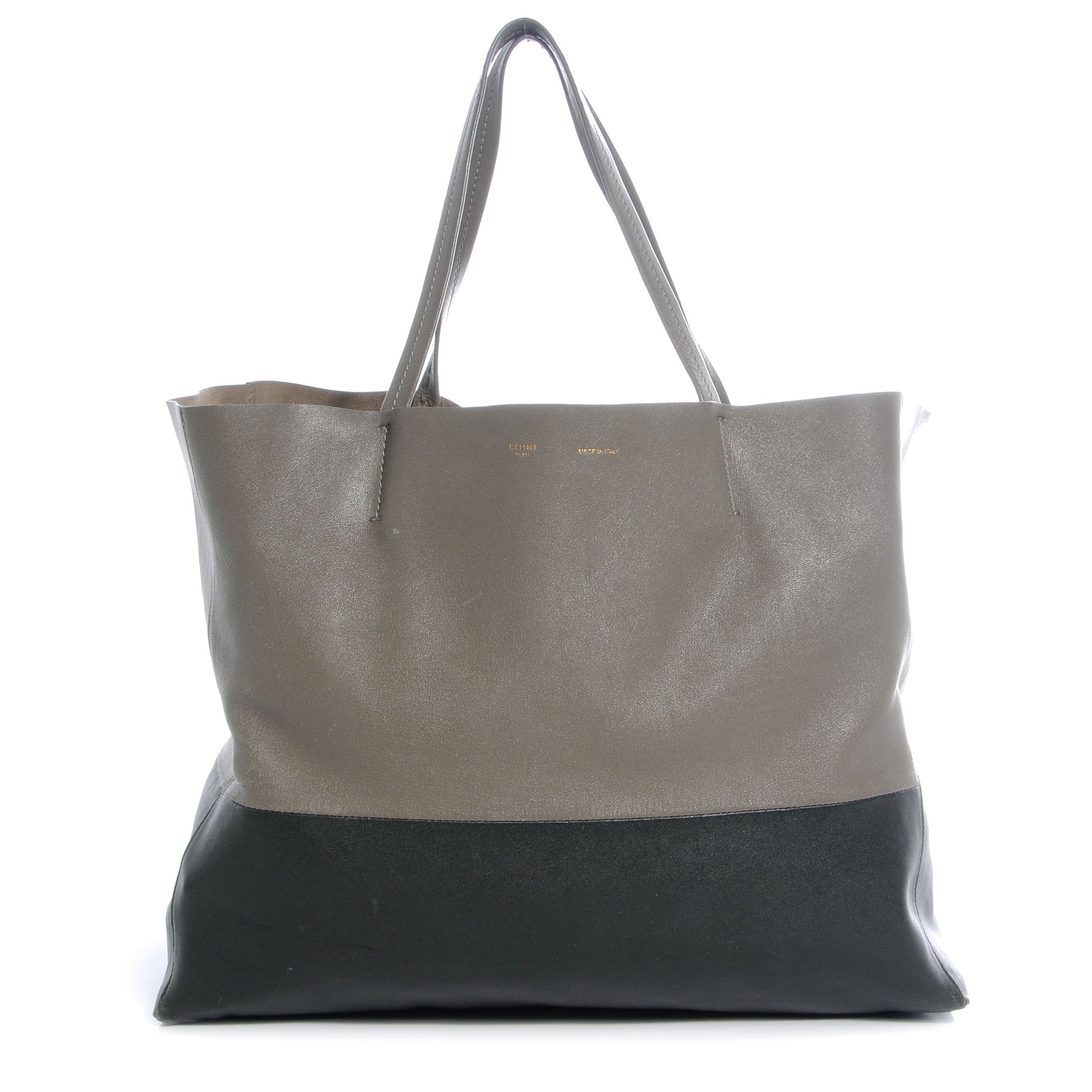 Celine Leather Horizontal Bi-Color Cabas Black 1 of 8