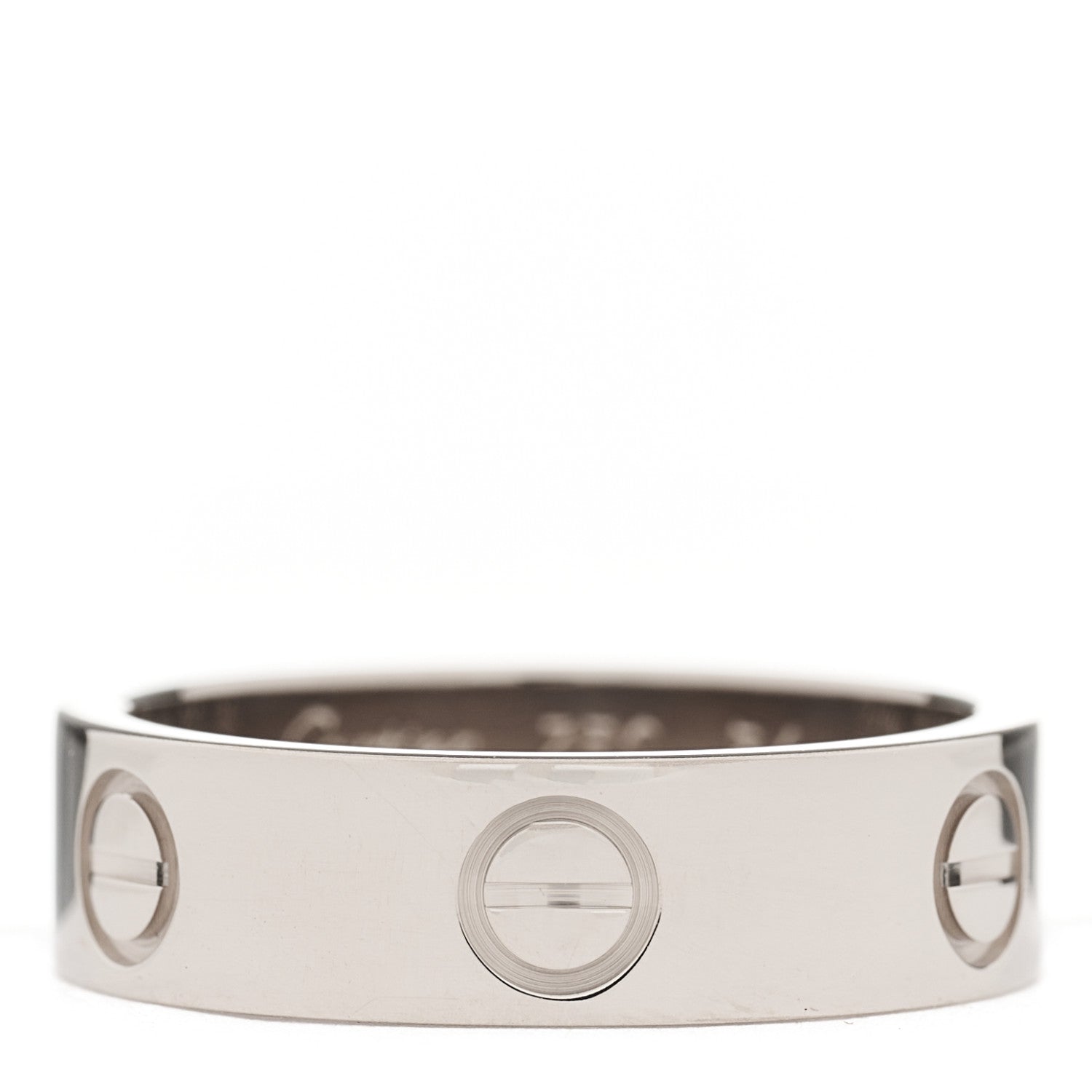 Cartier 18K White Gold 5.5mm LOVE Ring 54 6.75 1 of 3