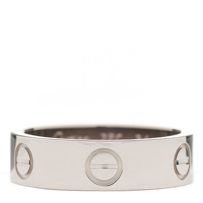 Cartier 18K White Gold 5.5mm LOVE Ring 54 6.75 1 of 3