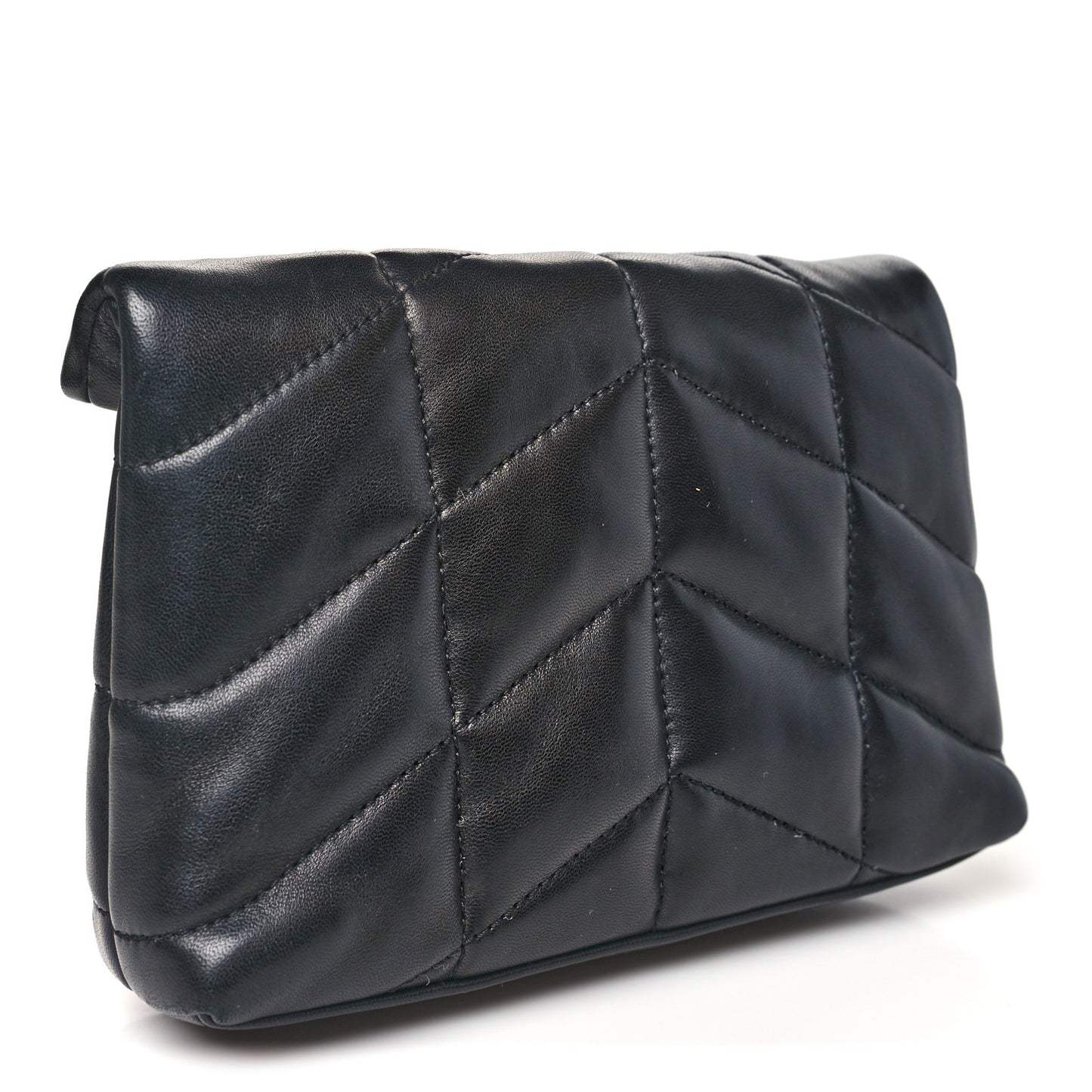 Lambskin Monogram Loulou Puffer Pouch Clutch Black
