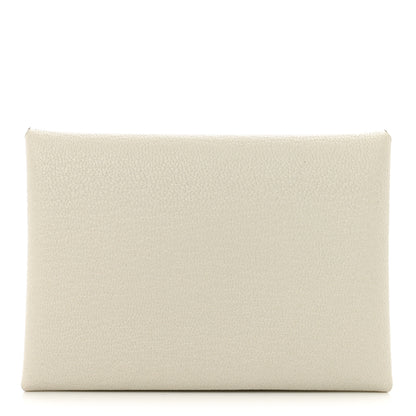 Hermes Chevre Mysore Calvi Duo Card Case Craie 1 of 6