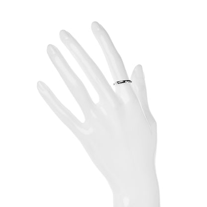 Tiffany Sterling Silver Enamel Diamond Paloma Picasso Love Band Ring 49 5 2 of 6