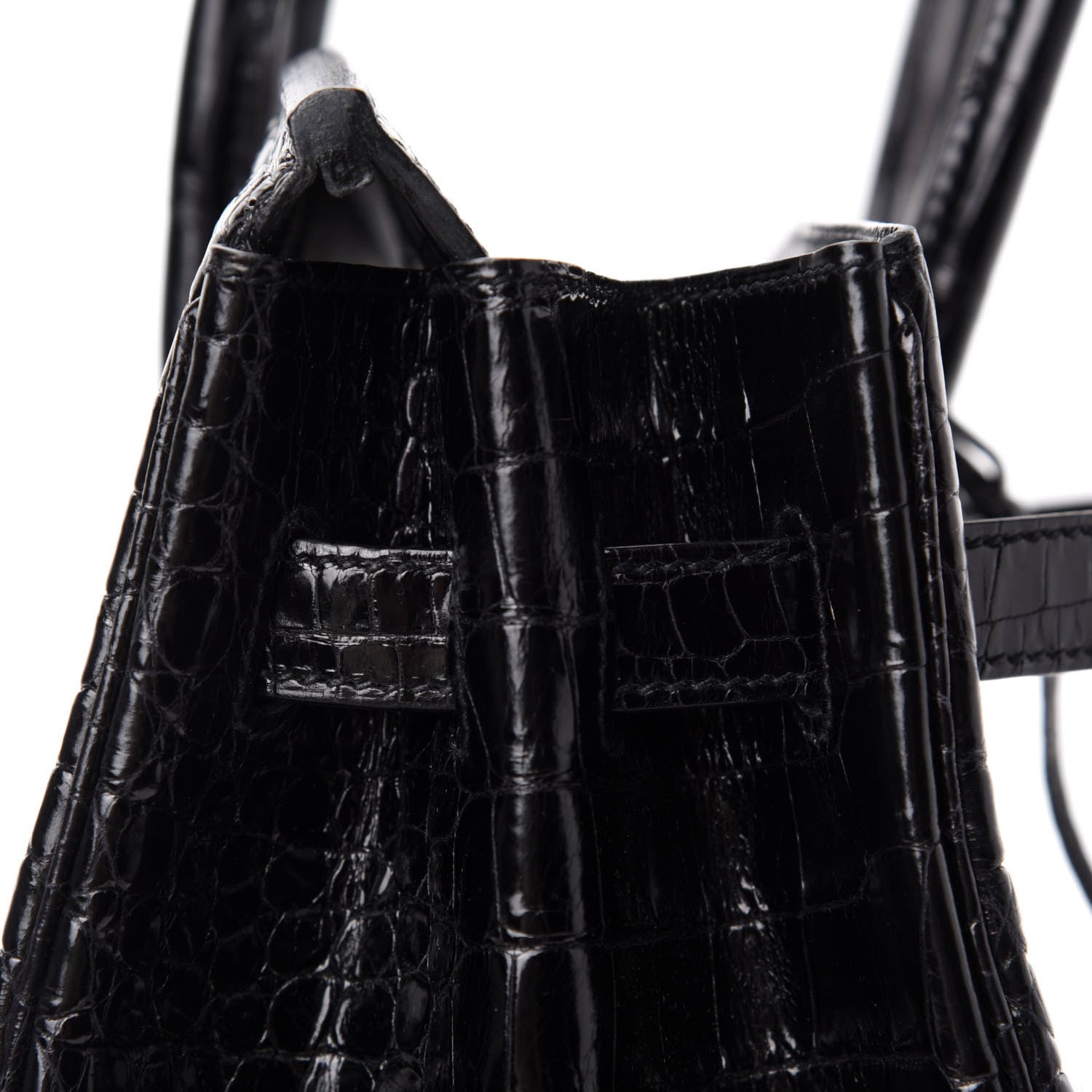 Hermes Shiny Porosus Crocodile Birkin 35 Black 13 of 34