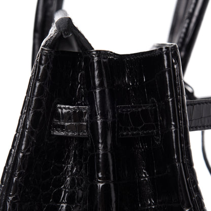 Hermes Shiny Porosus Crocodile Birkin 35 Black 13 of 34
