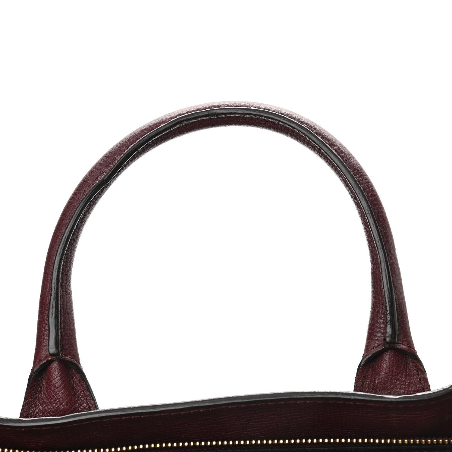 Burberry Grainy Calfskin House Check Medium Banner Tote Mahogany Red 11 of 13