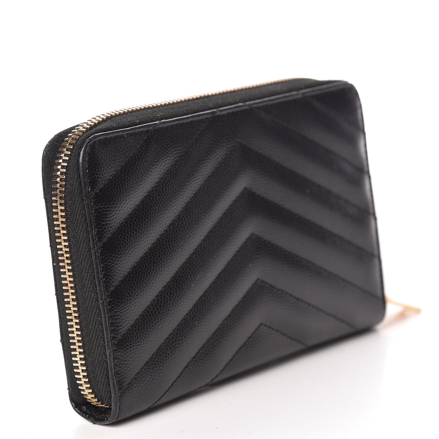 Grain De Poudre Matelasse Chevron Monogram Phone Wallet Black