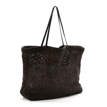 The Row Raffia Barn Tote  Dark Brown 4 of 10