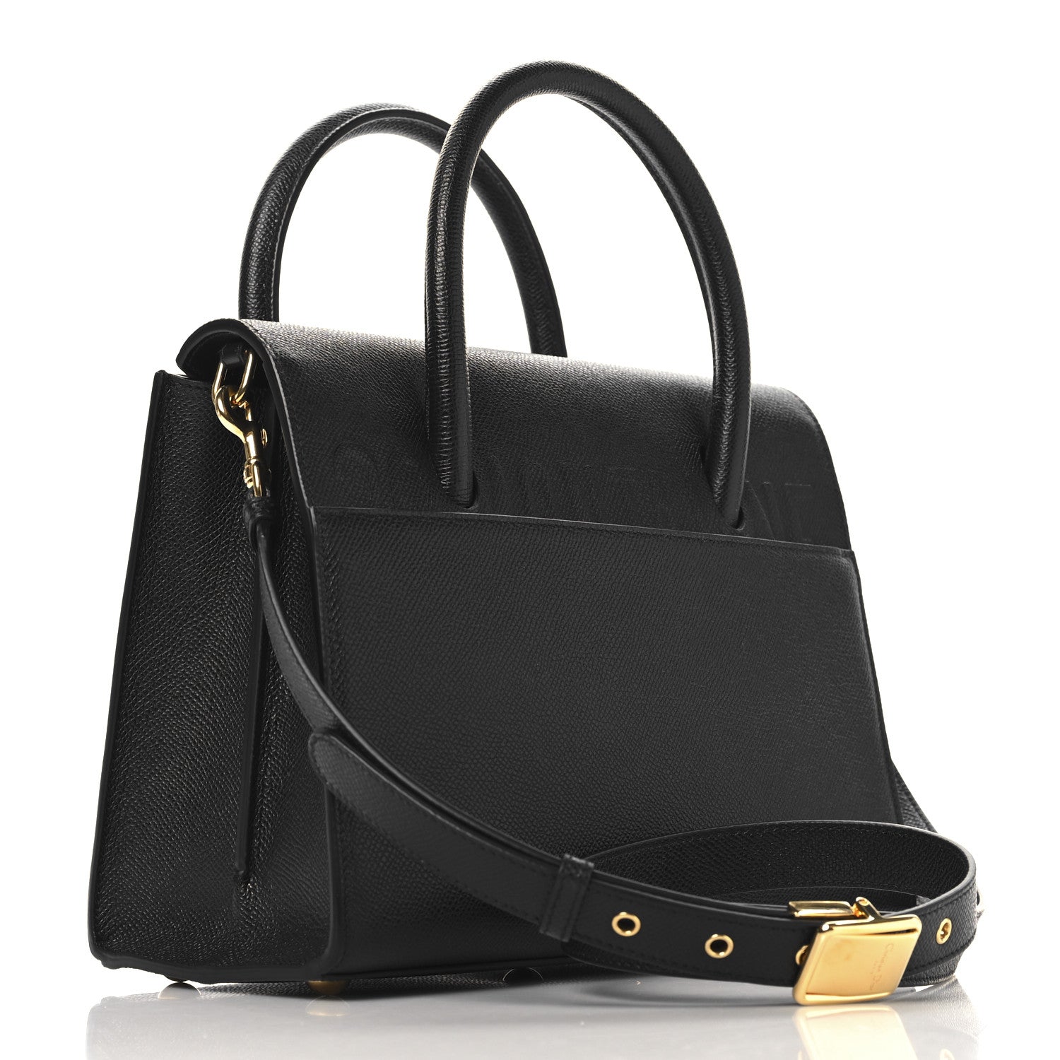 Christian Dior Grained Calfskin Medium St. Honore Tote Black 3 of 11