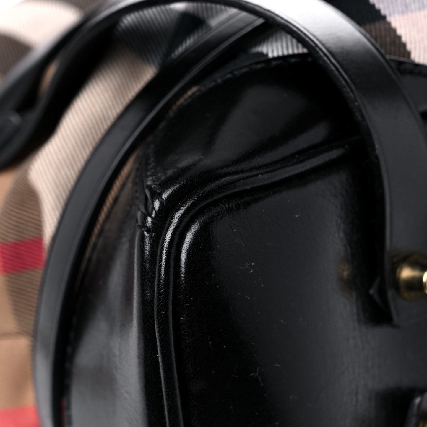 House Check Bridle Calfskin Medium Gosford Hobo Black
