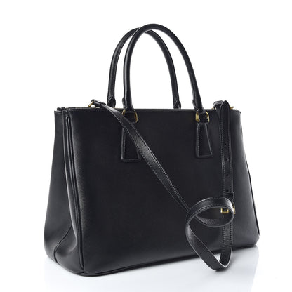 Prada Saffiano Medium Galleria Double Zip Tote Black 4 of 12