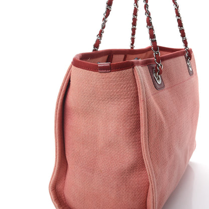 Chanel Canvas Small Deauville Tote Red 9 of 11