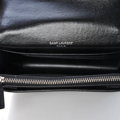 Saint Laurent Calfskin Monogram Sunset Chain Wallet Black 5 of 7