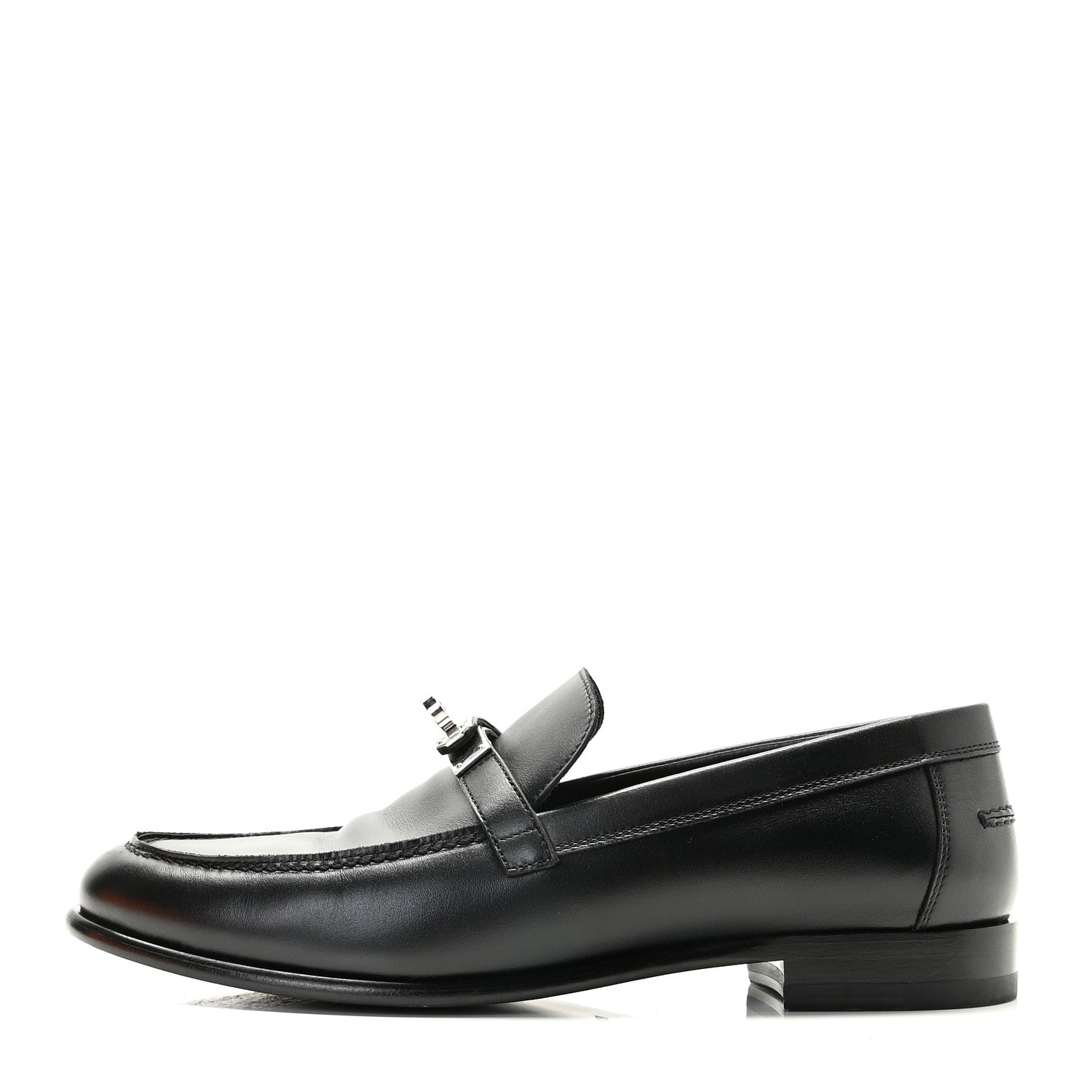 Hermes Calfskin Destin Loafers 40 Black 1 of 15