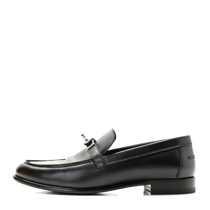 Hermes Calfskin Destin Loafers 40 Black 1 of 15