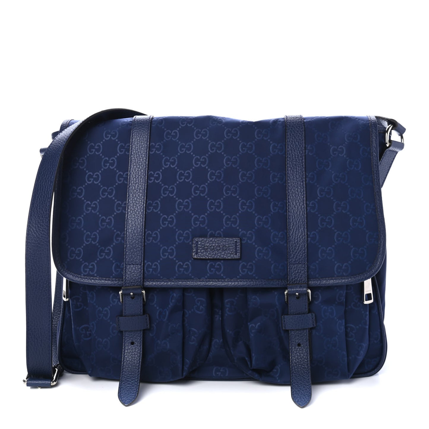 Nylon Monogram Double Buckle Flap Messenger Bag Tide