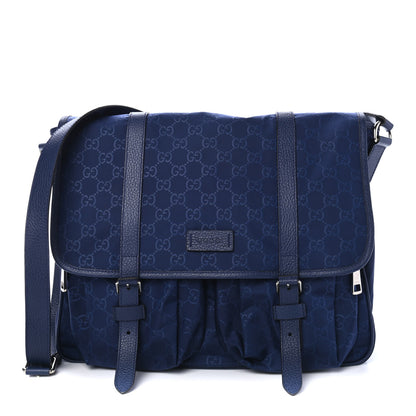 Gucci Nylon Monogram Double Buckle Flap Messenger Bag Tide 1 of 4