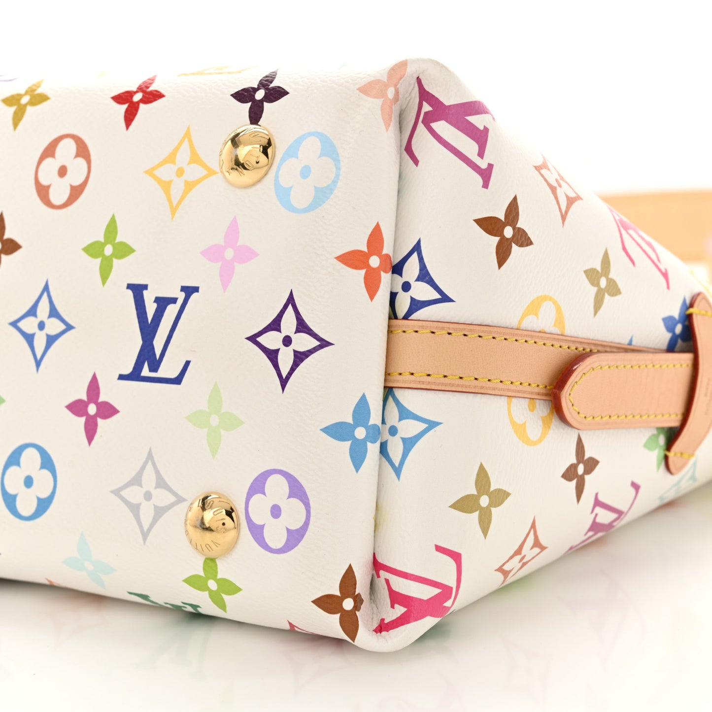 LV x TM Monogram Multicolor CarryAll PM White