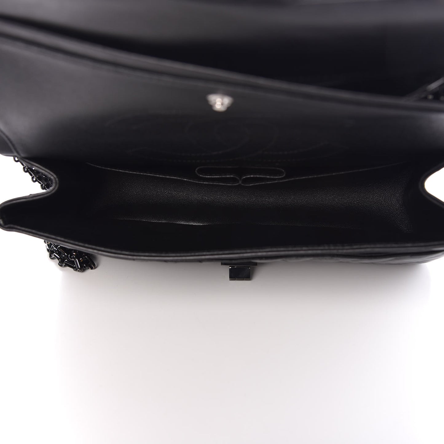 Aged Calfskin Chevron Quilted 2.55 Reissue 225 Flap So Black